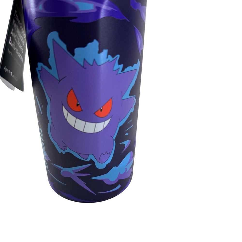 Owala Kids FreeSip 16oz Bottle Pokemon Gengar Purple Limited Edition NEW